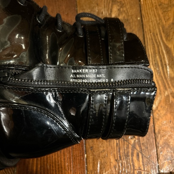 Demonia Glossy Black Combat Boots - Picture 4 of 5